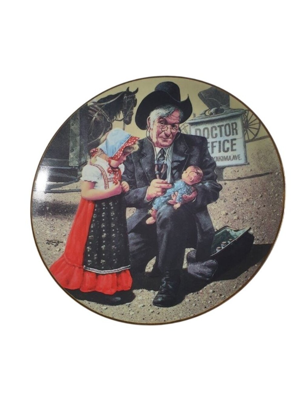 A Special Patient Don Crook Plate Children American Frontier 1986 River Shore
